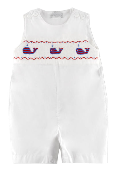Smocked Whale of USA Baby Boy Romper