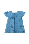 Suede Pattern Short Sleeve Baby & Toddler Girl Dress-1