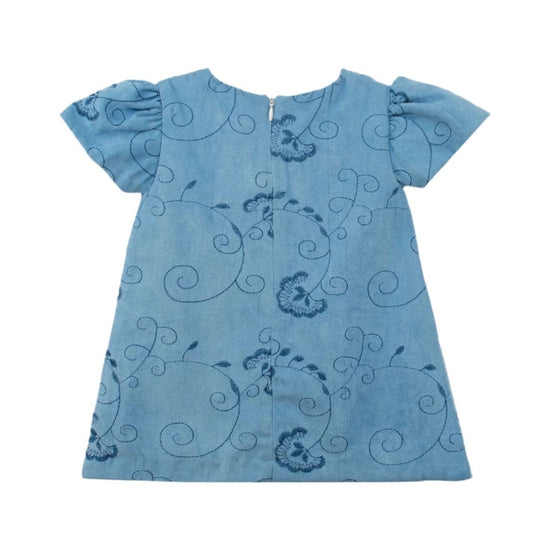 Suede Pattern Short Sleeve Baby & Toddler Girl Dress 2