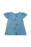 Suede Pattern Short Sleeve Baby & Toddler Girl Dress 2