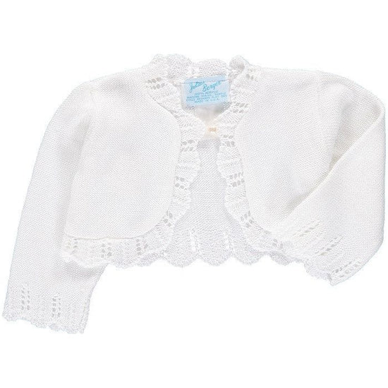 Classic White Baby & Toddler Girl Bolero Shrug White - Carriage Boutique