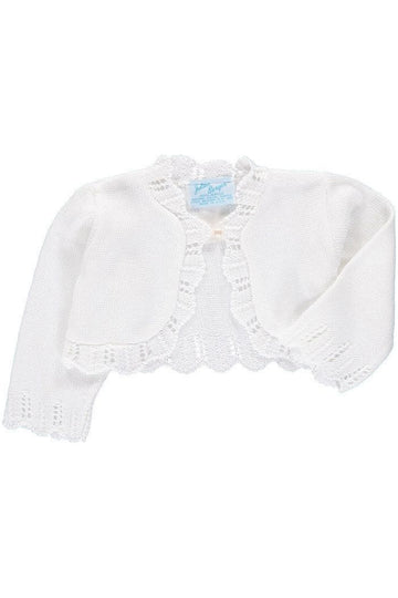 Classic White Baby & Toddler Girl Bolero Shrug White - Carriage Boutique