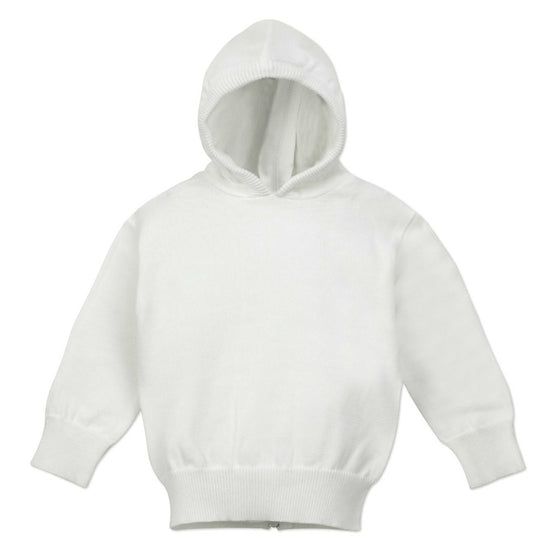 White Zip Back Baby Girl Sweater Julius Berger