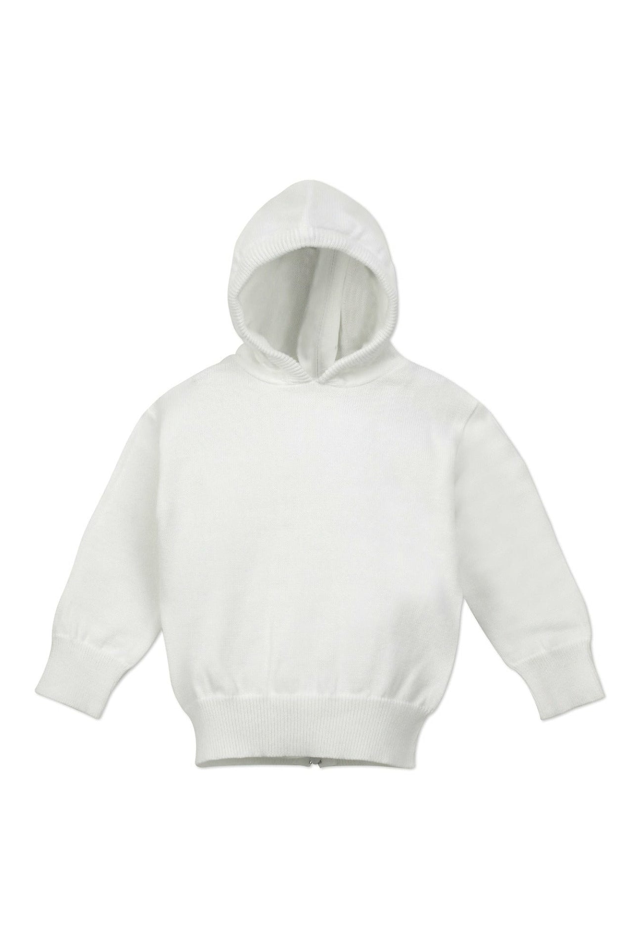 White Zip Back Baby Girl Sweater Julius Berger