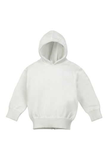 White Zip Back Baby Girl Sweater Julius Berger