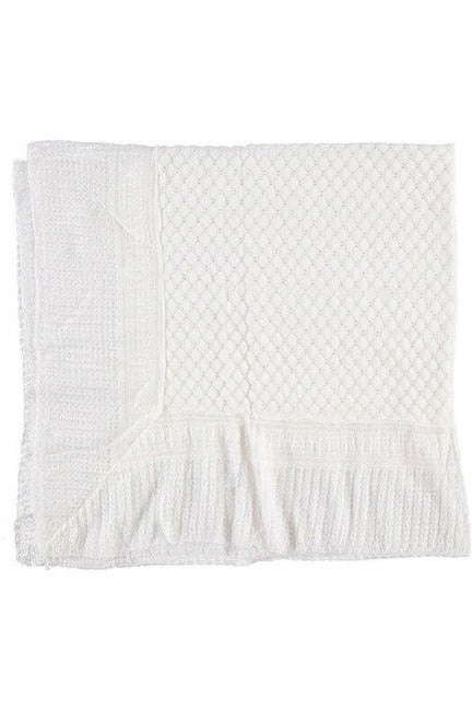 Julius Berger White Lace Blanket [product_tags] - Carriage Boutique
