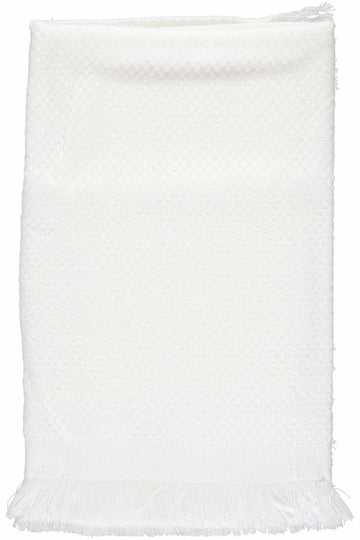 JULIUS BERGER SIMPLE WHITE SOFT BLANKET - Carriage Boutique