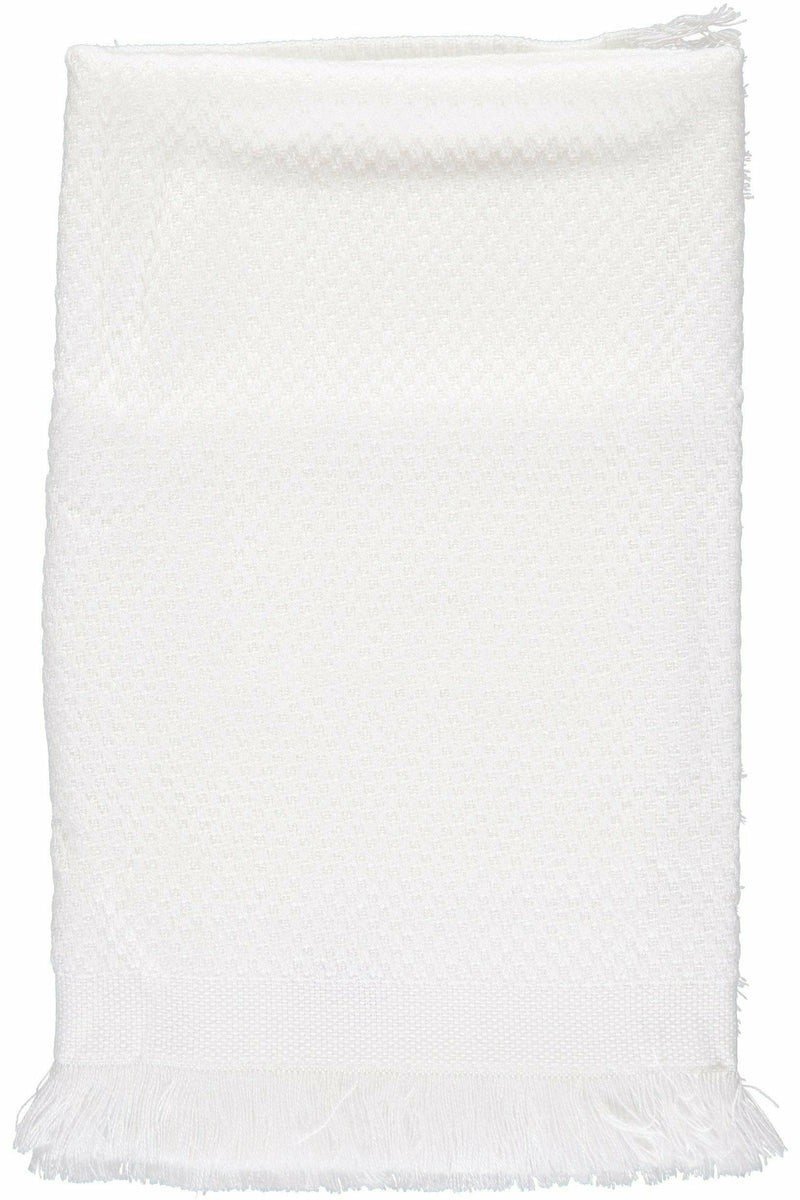 JULIUS BERGER SIMPLE WHITE SOFT BLANKET - Carriage Boutique