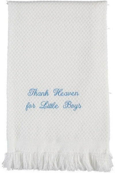 Julius Berger Thank Heaven For Little Boys Blanket [product_tags] - Carriage Boutique