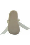 Baby Girl's Christening Leather Shoe w/ Satin Ribbon - Beige [product_tags] - Carriage Boutique