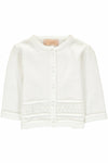 Baby Girl Julius Berger Classic White Cardigan