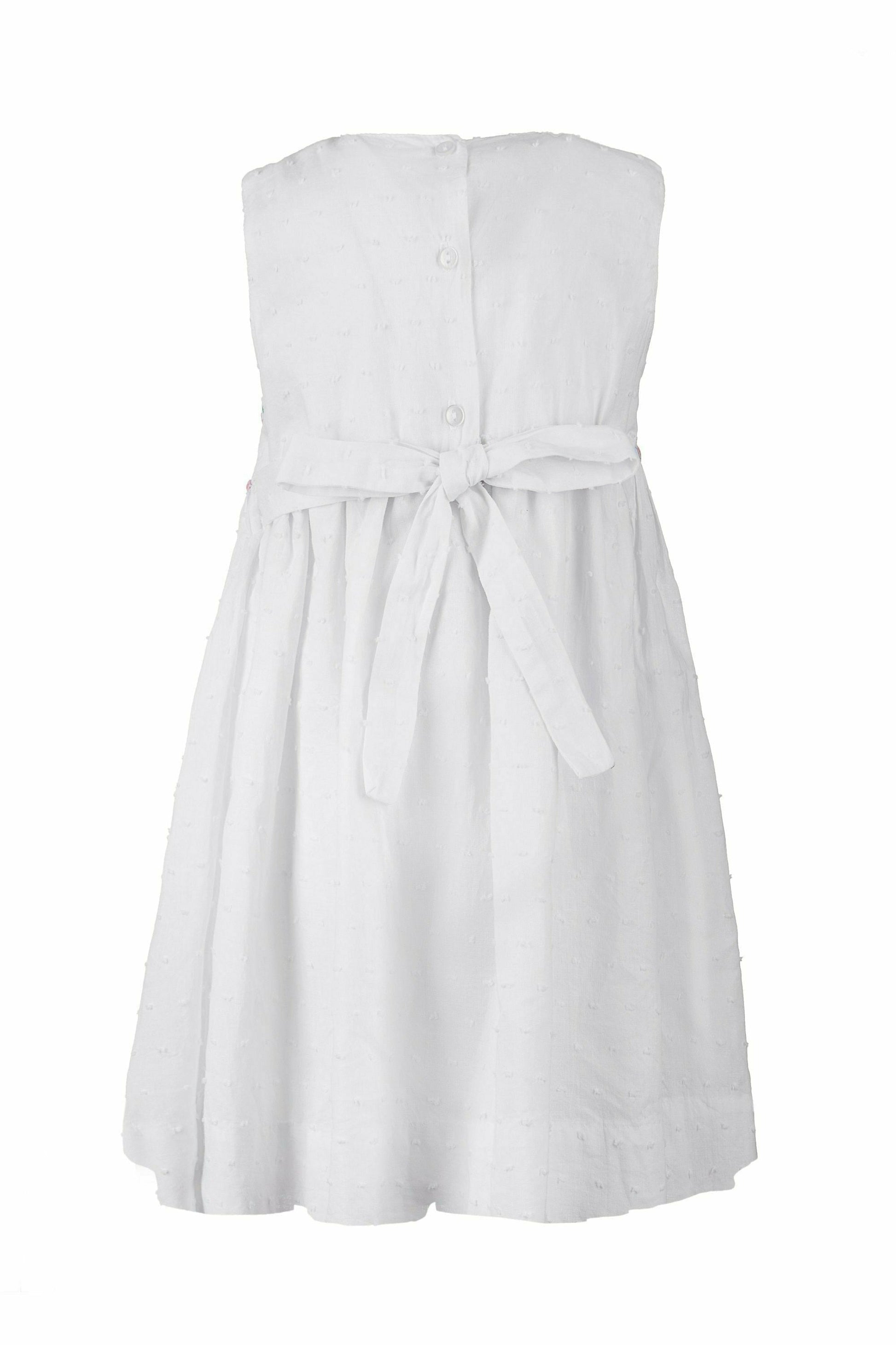 Hand Smocked White Dress - Carriage Boutique