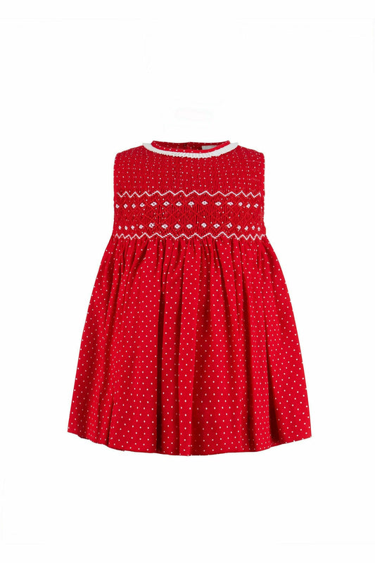 Hand Smocked Red Dress - Carriage Boutique