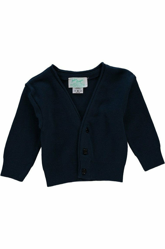 Navy Cotton Cashmere Boy Cardigan - Carriage Boutique