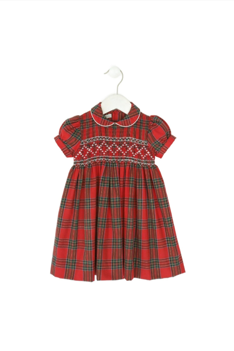 Baby Girl Diamond Plaid Short Sleeve Dress - Carriage Boutique