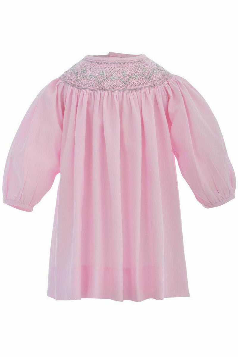 Baby Girl Long Sleeve Bishop Dress - Pastel Pink [product_tags] - Carriage Boutique