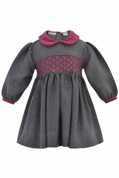 Baby Girls Long Sleeve Hand Smocked Dress [product_tags] - Carriage Boutique