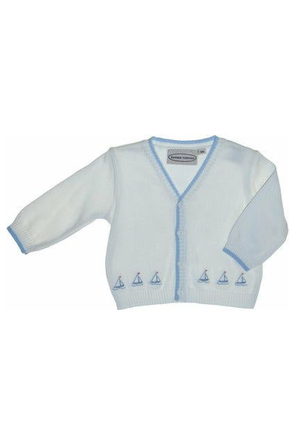 Sailing Ships in White [product_tags] sweater- Carriage Boutique