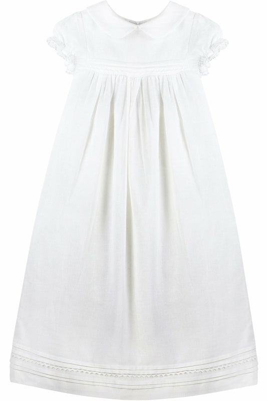  Baby White Tucks and Trim Gown + Bonnet, , Carriage Boutique, Imagewear 