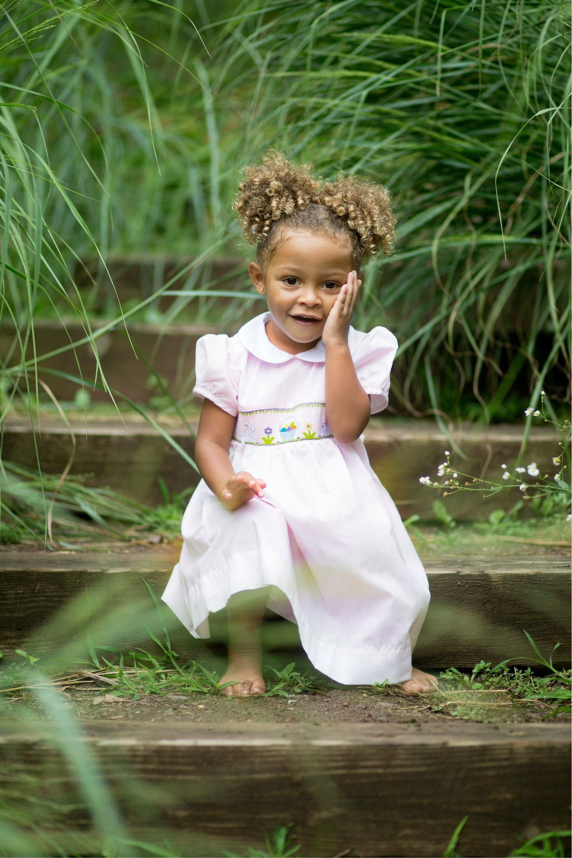 Classic Easter Smocked Bunnies Yoke Toddler Dress Carriage Boutique Classic Easter Smocked Bunnies Yoke Toddler Dress Carriage Boutique
