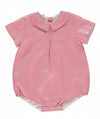 Linen Pleated Baby Girl Bubble Romper - Carriage Boutique 
