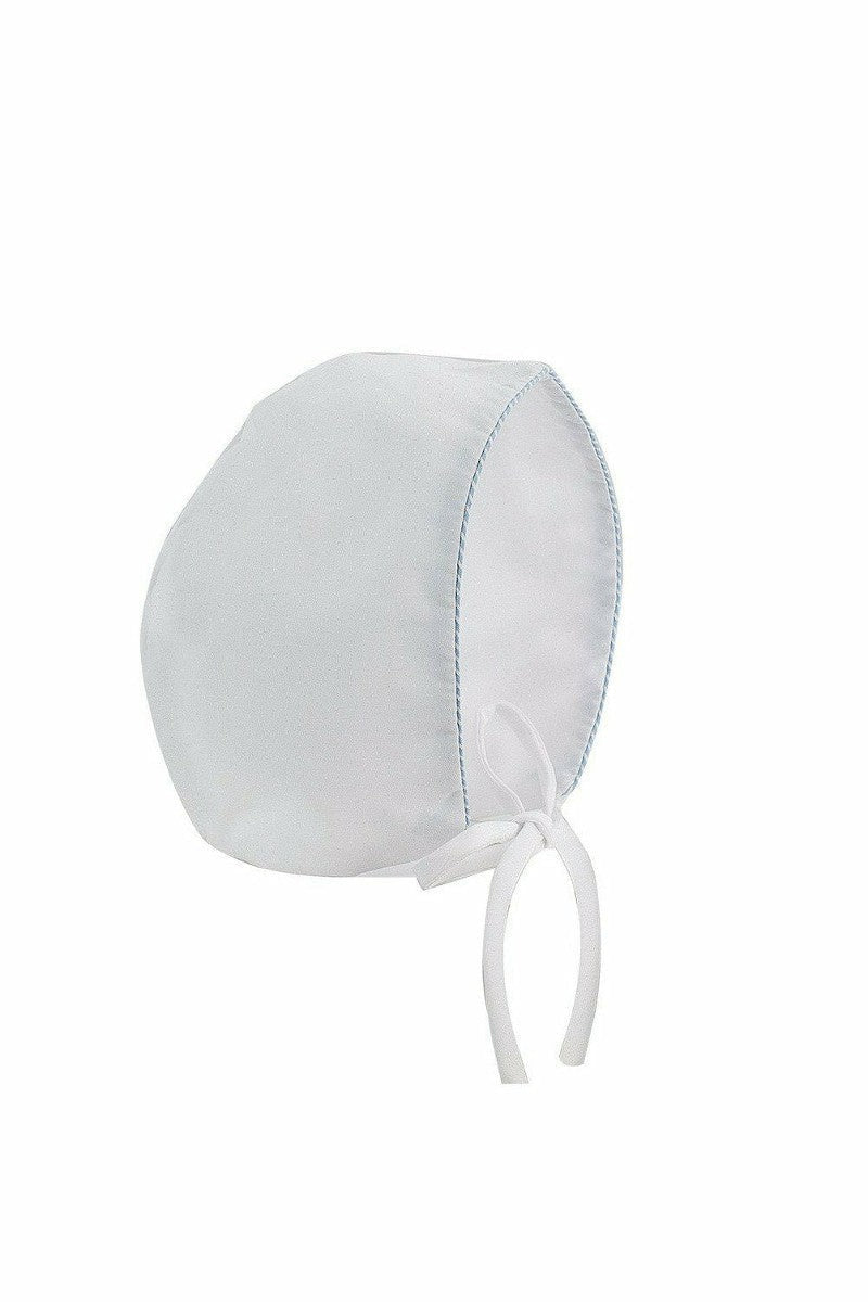 Baby Boy Baptism Bubble Hand Embroidered Cross with Bonnet 4