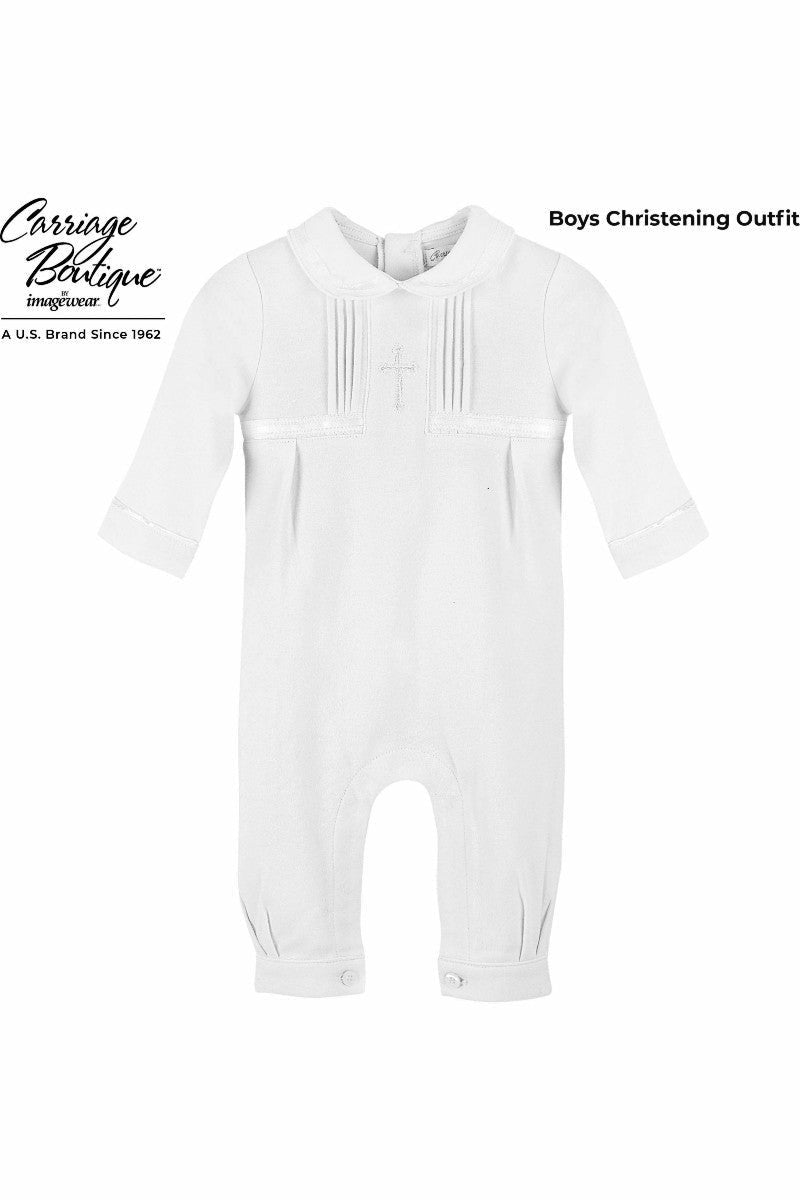Baby Boy Christening Outfit Elegant Cross with Hat 3