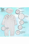 Baby Boy Christening Outfit Elegant Cross with Hat 5