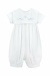 Baby Boy Christening Outfit Long Romper Embroidered Cross 4