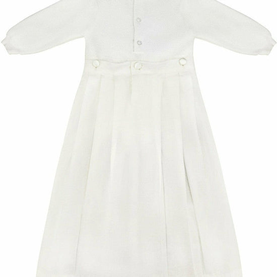 Baby Christening & Baptism Gown Pebble Stitch with Removable Skirt 2