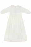 Baby Christening & Baptism Gown Pebble Stitch with Removable Skirt 2