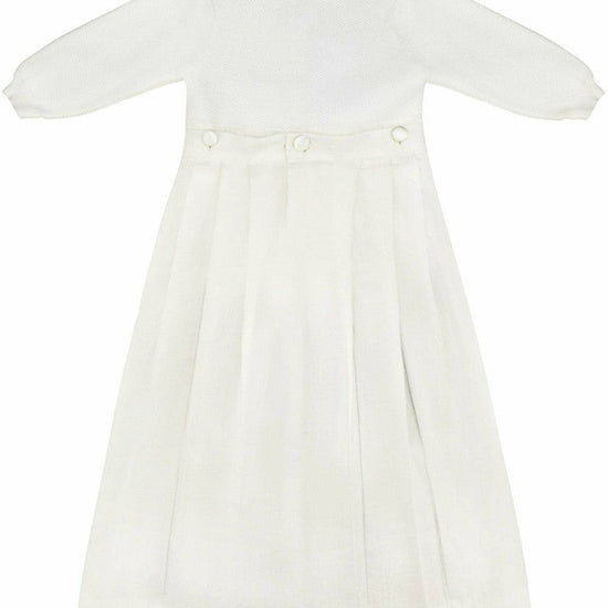 Baby Christening & Baptism Gown Pebble Stitch with Removable Skirt