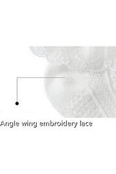 Baby Girl Christening & Baptism Socks Angel Wing Lace 4