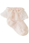 Baby Girl Christening & Baptism Socks Angel Wing Lace 5