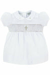 Baby Girl Christening Dress Smocked Cross 3