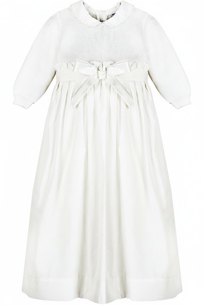 long sleeve christening dress Baby Girl Christening Gown Pebble Stitch with Bonnet – Carriage Boutique
