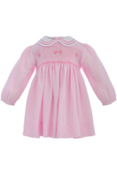 Baby Girl Classic Long Sleeve Dress - Pastel Pink