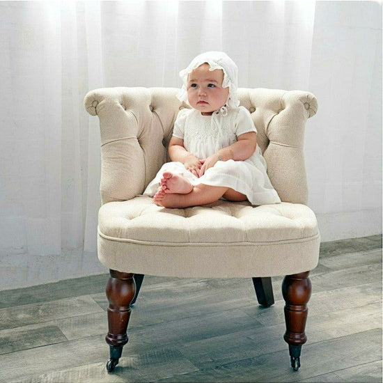 Baby Girl Special Occasion Voile Dress with Bonnet 3
