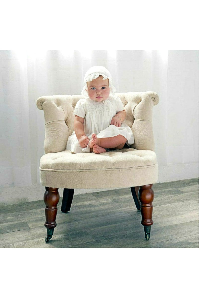 Baby Girl Special Occasion Voile Dress with Bonnet 7