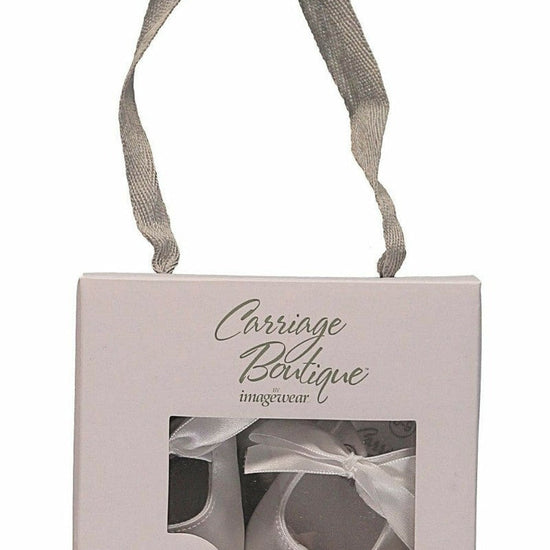 Baby Girl White Baptism Shoes with Satin Bow 4