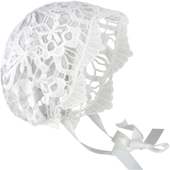 Baby Girl White Lace Christening & Baptism Gown 4