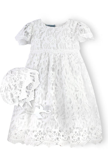 Baby Girl White Lace Christening & Baptism Gown