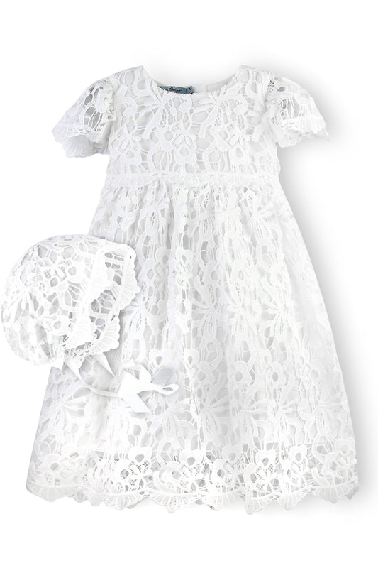 Baby Girl White Lace Christening & Baptism Gown