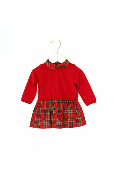 Baby Knit Plaid Long Sleeve Dress - Carriage Boutique