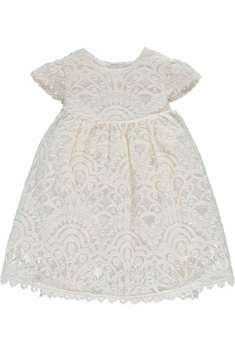 Baptism & Christening Lace Dress with Bonnet 5