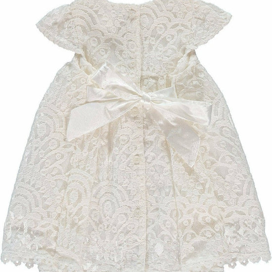 Baptism & Christening Lace Dress with Bonnet 6