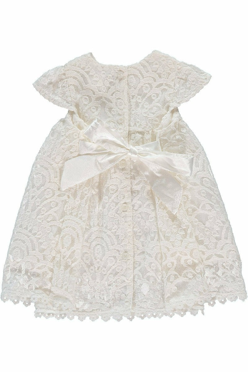 Baptism & Christening Lace Dress with Bonnet 6
