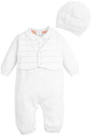 Boys-Long-Christening-Baptism-Outfit-Set-Vest-Hat 4
