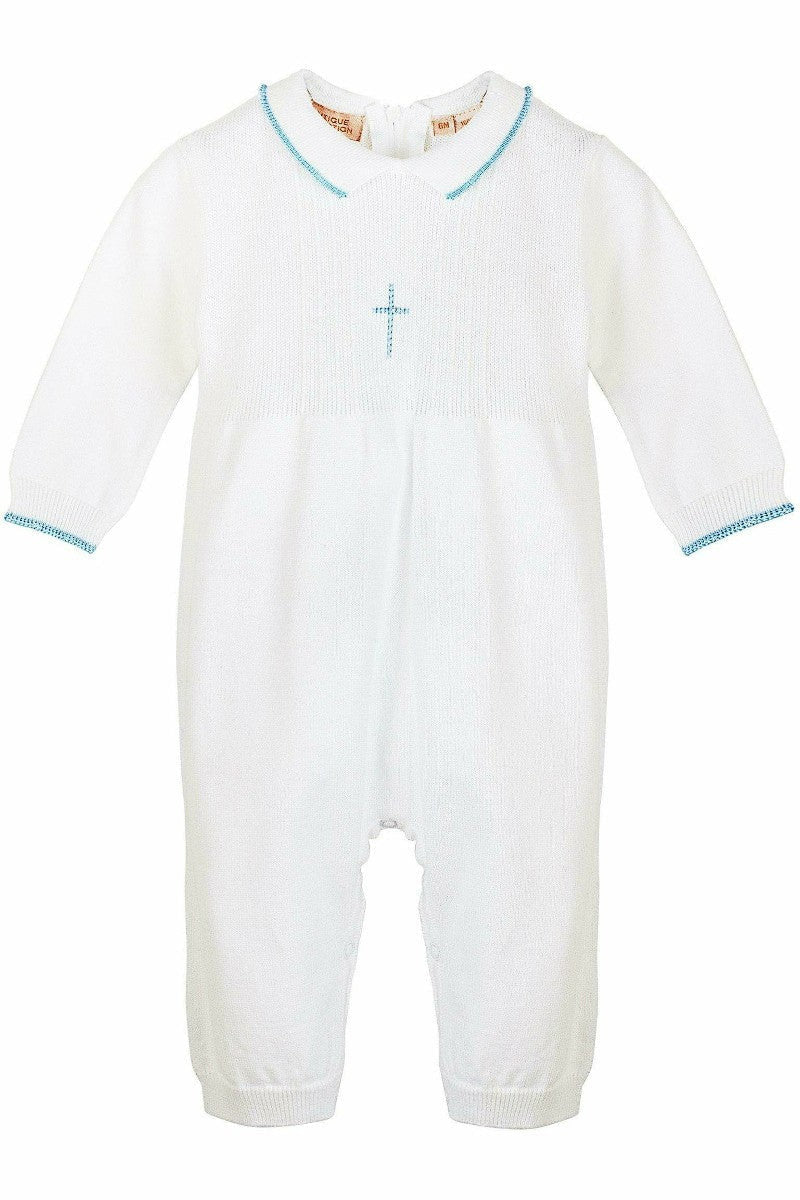 Boys' Long Christening & Baptism Outfit Set – Blue Cross By Carriage Boutique 4