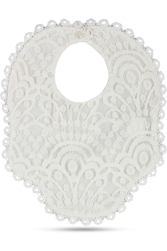 Carriage Boutique Elegant Christening & Baptism Lace Bib